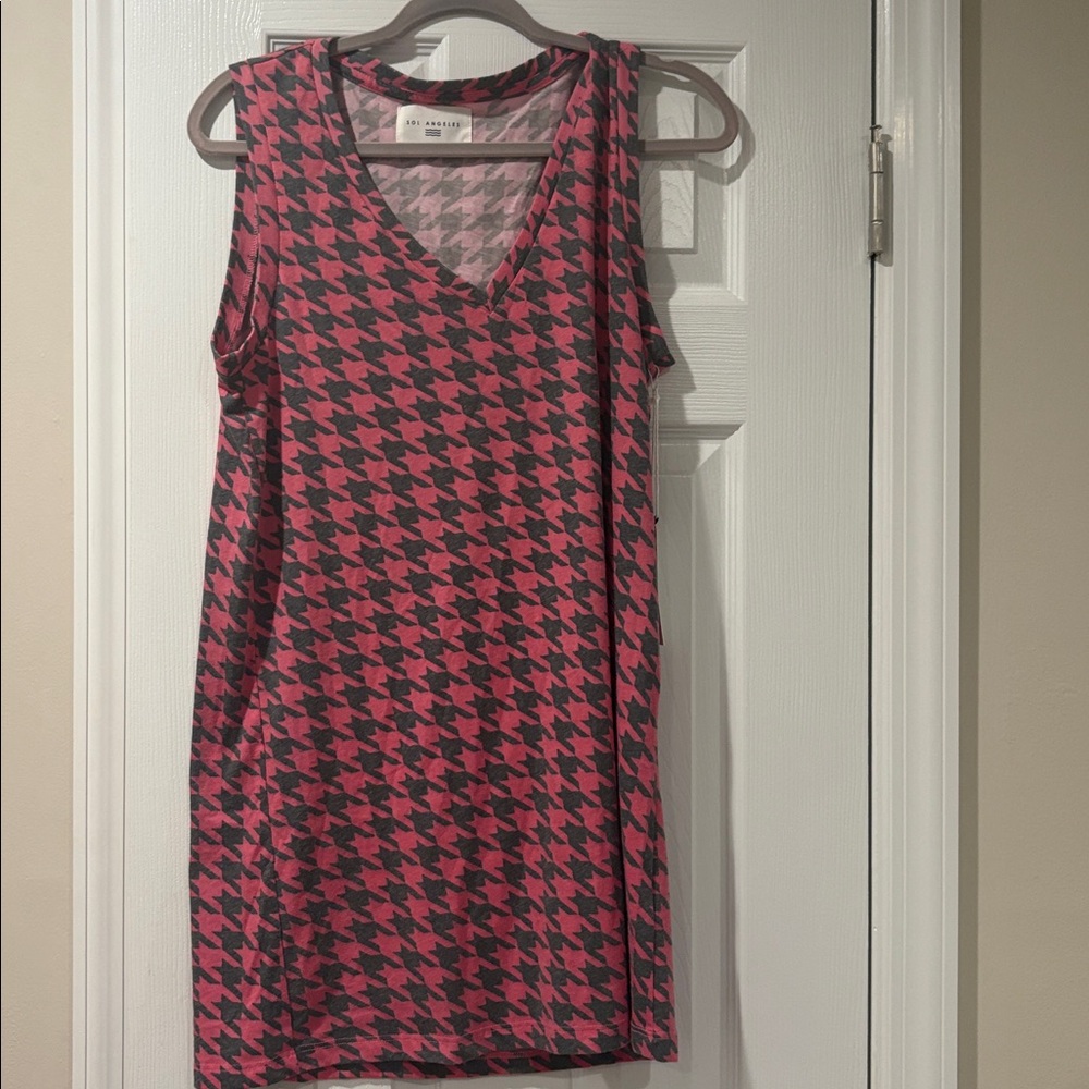 Sol Angeles Pink and Gray Dress